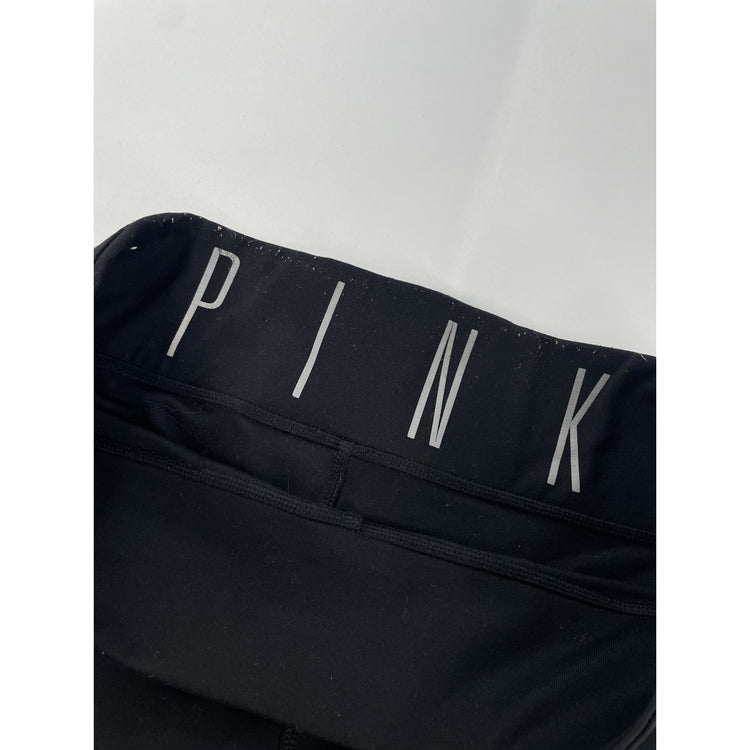 Womens Victoria’s Secret PINK Reversible Black Leggings Size XL