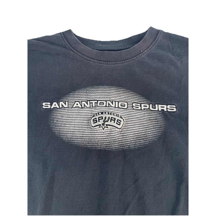 Mens Classic Black Solid San Antonio Spurs Tee Size M