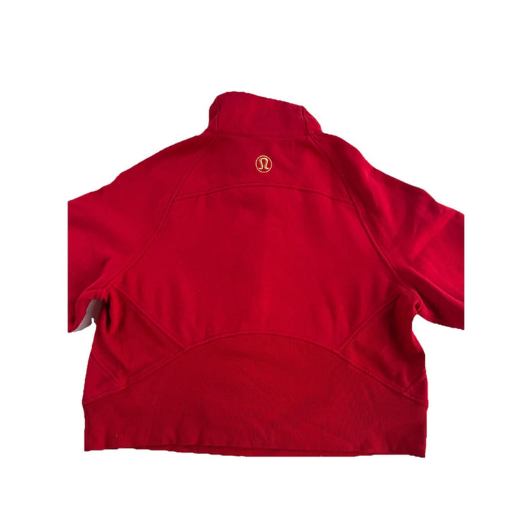 Womens Lululemon Size M/L Red Half Zip Sweater