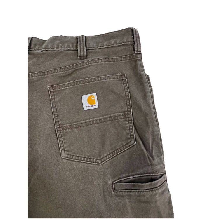 Mens Carhartt Gray Relaxed Fit Rigby Five Pocket Work Jeans Size 38X30