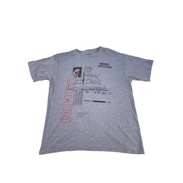 Mens Call of Duty Black Ops Cold War Graphic T-Shirt Grey Size M