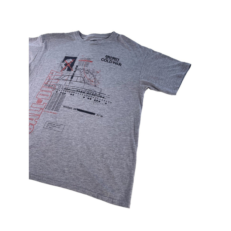 Mens Call of Duty Black Ops Cold War Graphic T-Shirt Grey Size M