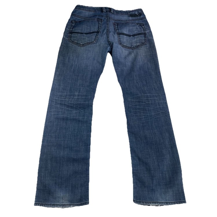 Men’s Vintage Buffalo Straight Blue Bootcut Jeans Size 31