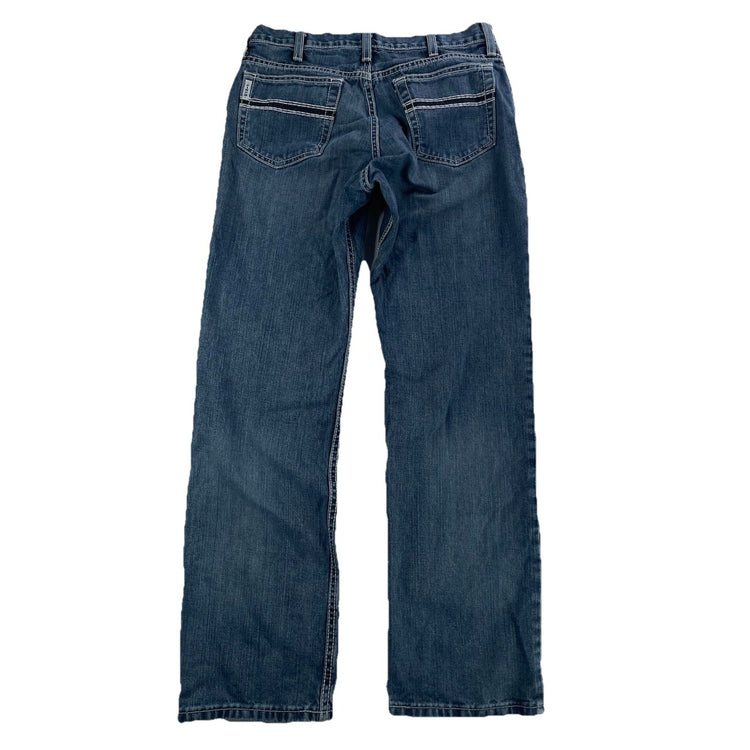 Men’s Cinch Relaxed Straight Wide-leg Blue Jeans Size 33x32