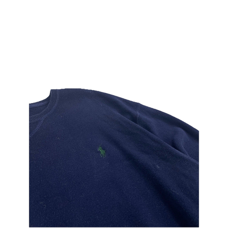 Men's Polo Ralph Lauren Navy Blue Knitted Sweatshirt Size Xl