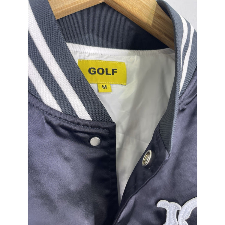 Men’s Golf Wang Navy Blue Varsity Jacket Sz Medium