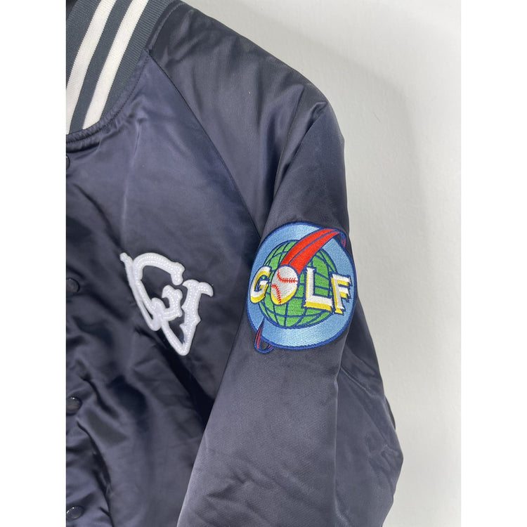 Men’s Golf Wang Navy Blue Varsity Jacket Sz Medium
