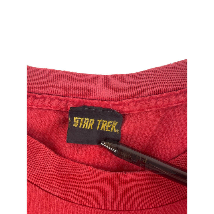 Mens Vintage Star Trek Red Commander Riker I'm Number One Graphic Tee Size 2xl
