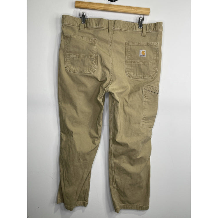 Men’s Carhartt Carpenter Pants Khaki Relaxed Fit Workwear 38x30
