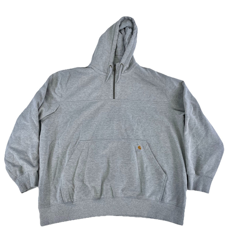 Mens Carhartt Light Gray Loose For 1/4 Zip Hoodie Size 3xl
