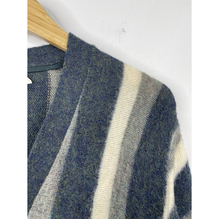 Vintage Men’s Blue Shaggy Blazer By Robert Bruce Cardigan Sz Medium