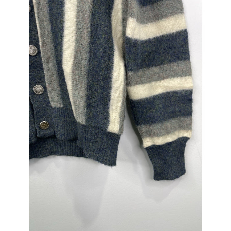 Vintage Men’s Blue Shaggy Blazer By Robert Bruce Cardigan Sz Medium