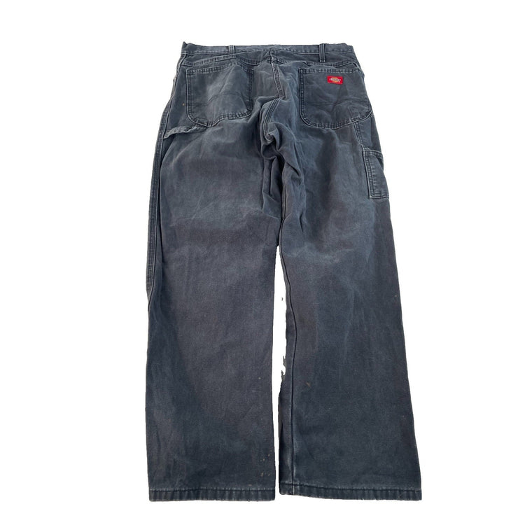 Men's Dickies Carpenter Pants Black Duck Canvas Jeans Size 36x30