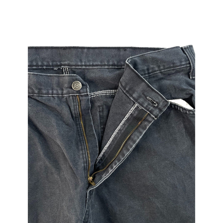 Men's Dickies Carpenter Pants Black Duck Canvas Jeans Size 36x30