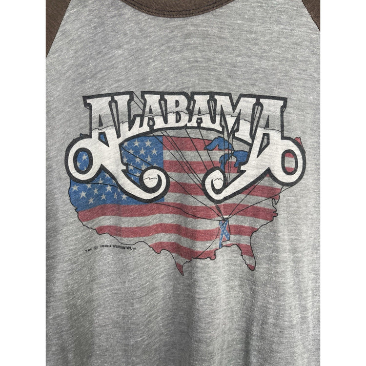 Vintage 1980 Alabama Band Shirt Mountain Music 1982 Tour Single Stitch Rock Tee Size XS