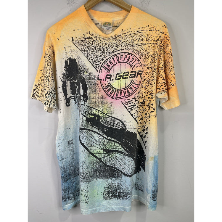 Vintage L.A Gear All Over Print T-shirt Size L