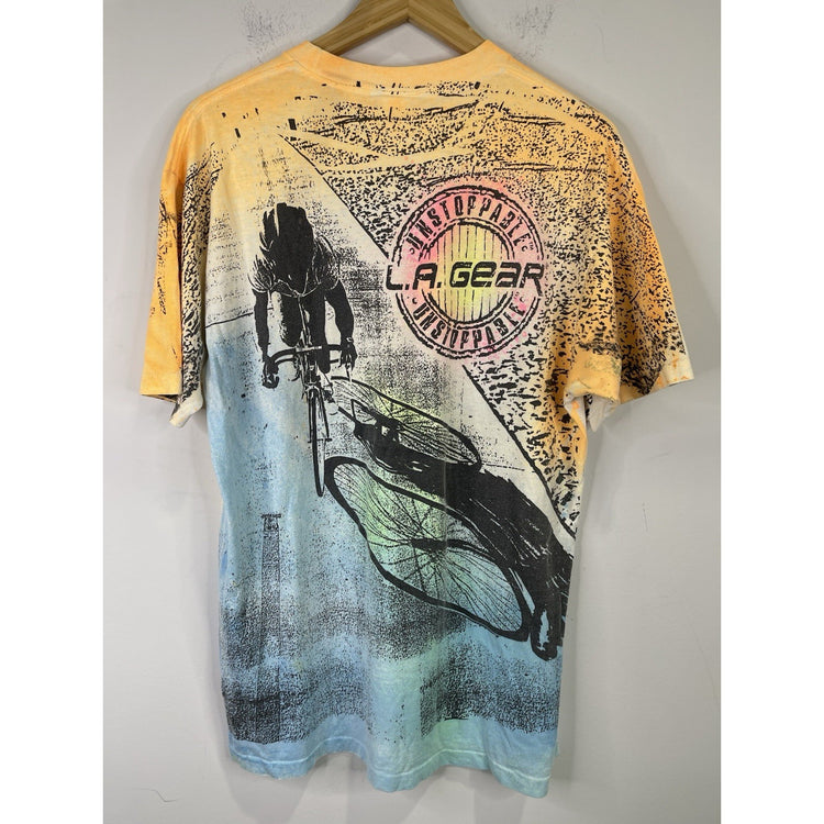 Vintage L.A Gear All Over Print T-shirt Size L