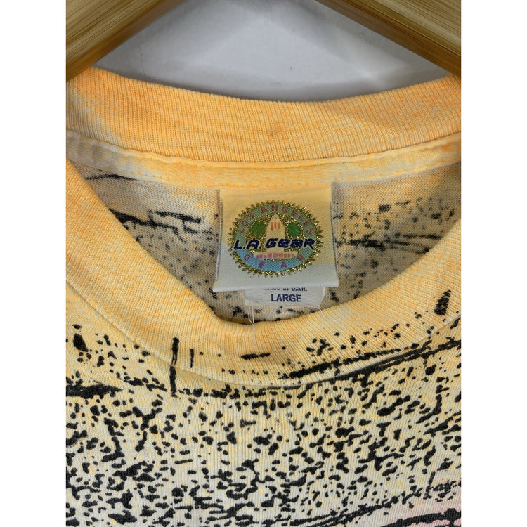 Vintage L.A Gear All Over Print T-shirt Size L