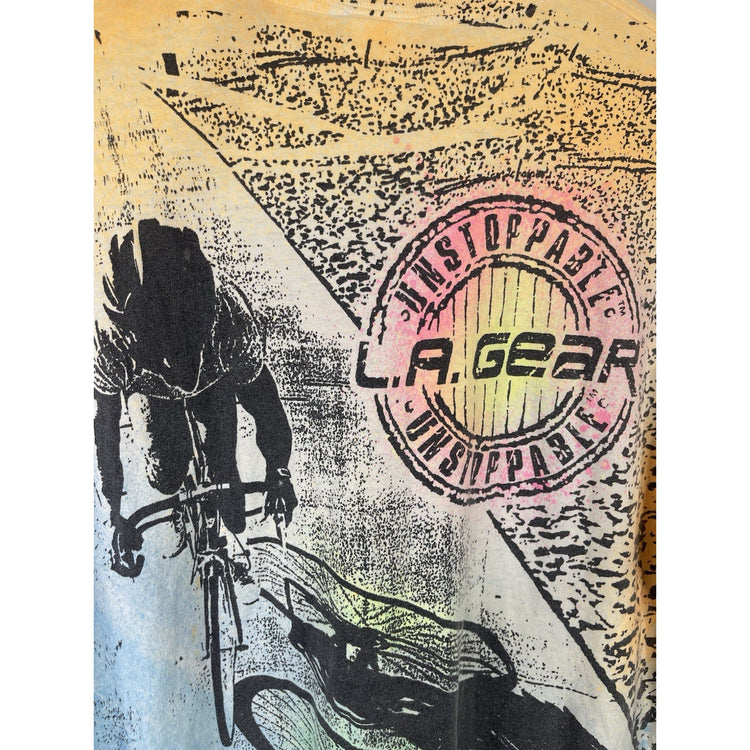 Vintage L.A Gear All Over Print T-shirt Size L