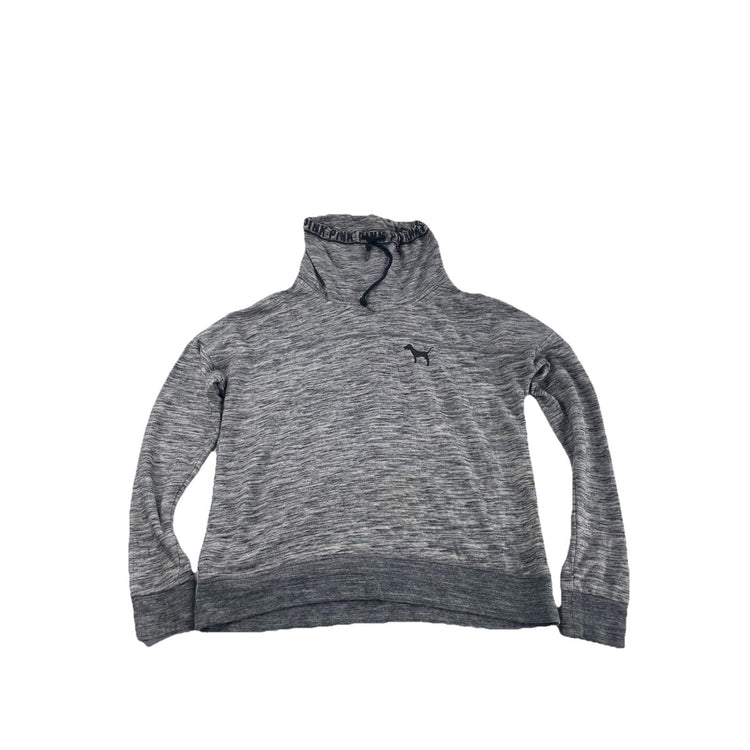 Womens Victoria Secret Gray Marled Pullover Hoodie Size L