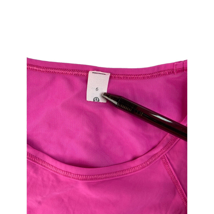 Women's Lululemon Pink Sleeveless Athletic Performance Top Size 6