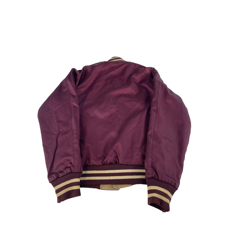 Mens Vintage 60s/70s Reversible Varsity/Canvas Jacket Tan & Maroon Size Small