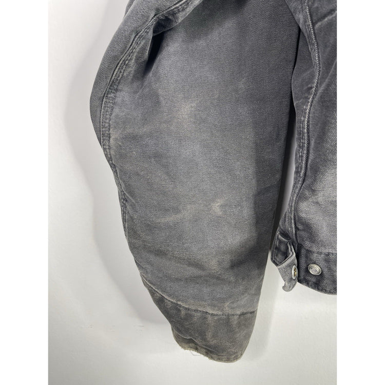 Vintage Carhartt Detroit J97 PTL Black Faded Blanket Lined Jacket Size Large