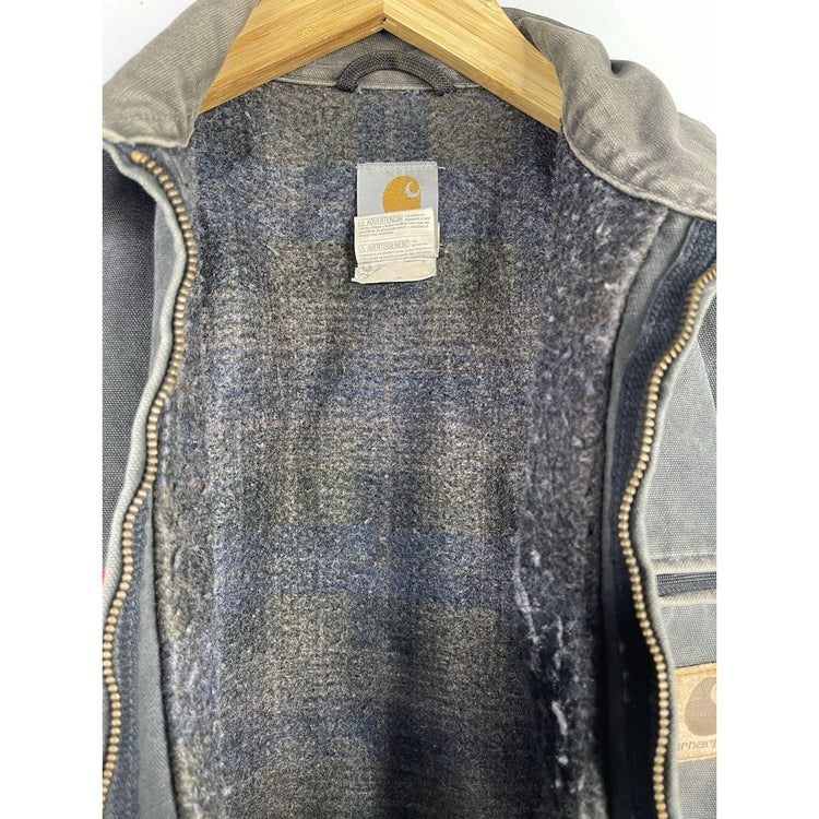 Vintage Carhartt Detroit J97 PTL Black Faded Blanket Lined Jacket Size Large