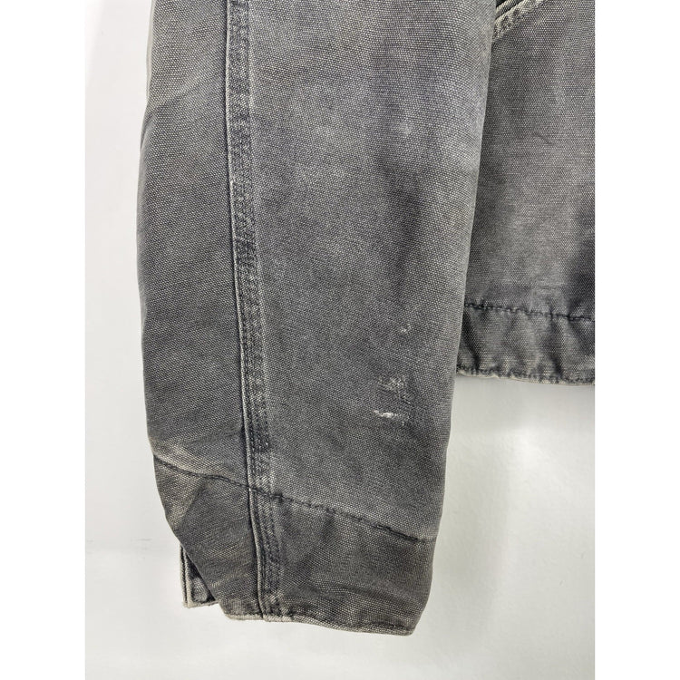 Vintage Carhartt Detroit J97 PTL Black Faded Blanket Lined Jacket Size Large
