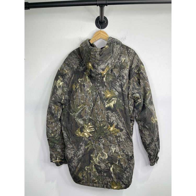 Canyon Guide Outfitters Camo Full Zip Quilted Jacket With Hood Mens Size 2XLT