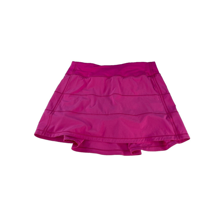 ens Lululemon Magenta Hot Pink Tiered Pace Rival Tennis Running Skirt Size 6