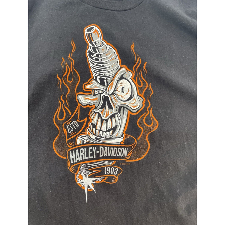 Mens Harley Davidson Black Mancuso Crossroads Houston TX T Shirt Size 2XL