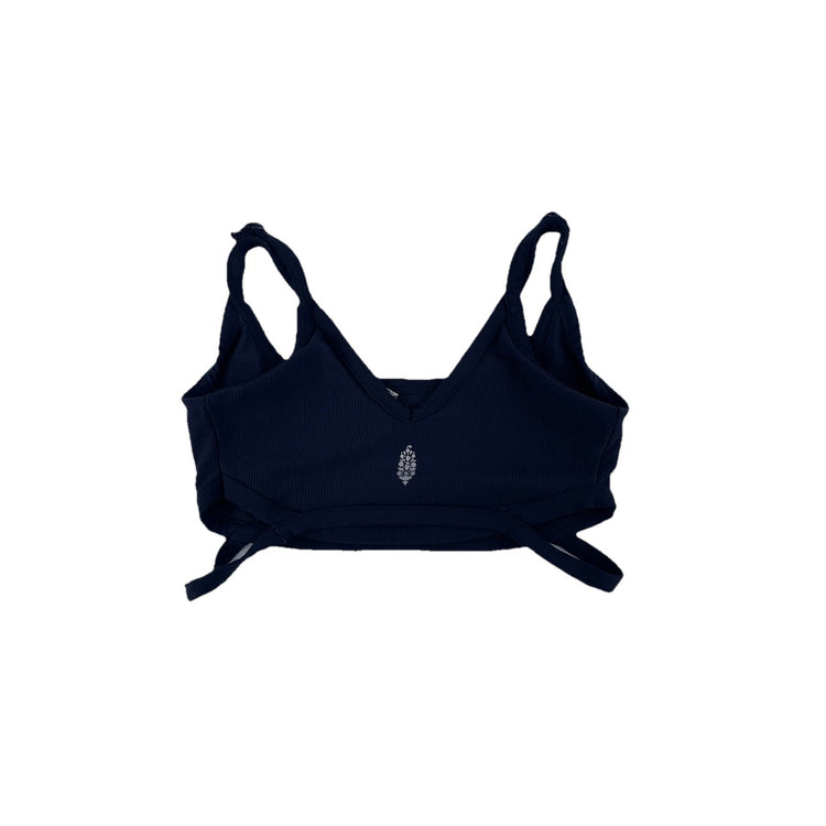 Womens Free People Movement Black Ribbed Strappy Sports Bra Size S
