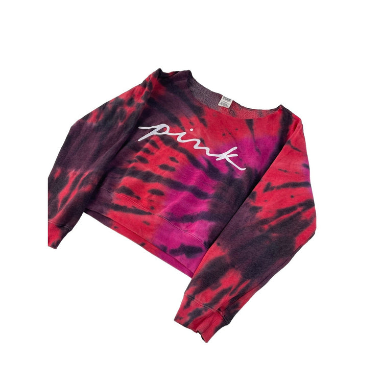 Women’s PINK Victorias Secret Red & Pink Off The Shoulder Sweater Size Medium