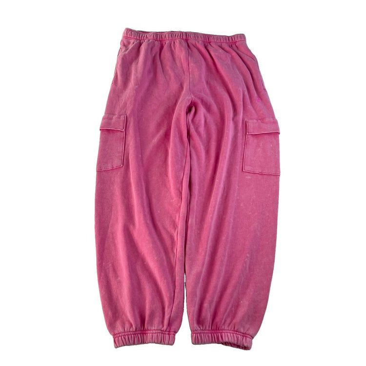 Womens Victoria's Secret PINK Pink Washed Cargo Sweatpants Size XL