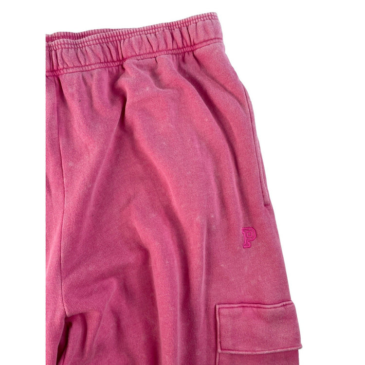 Womens Victoria's Secret PINK Pink Washed Cargo Sweatpants Size XL