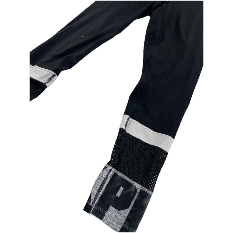 Womens Victoria Secret PINK ULTIMATE Black Gray And White Leggings Size L