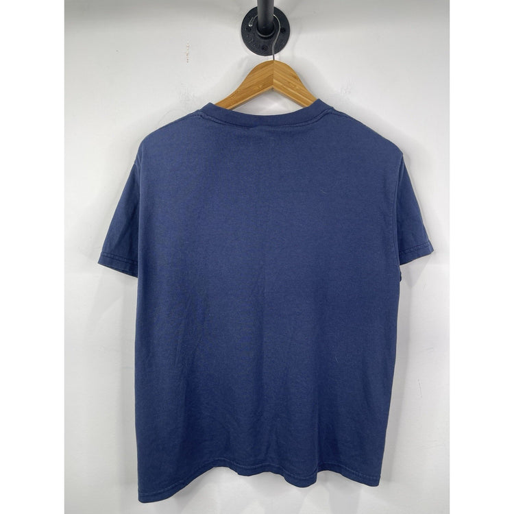 “Well Behaved Women Rarely Make History” T Shirt Womens Size Medium Blue Logo