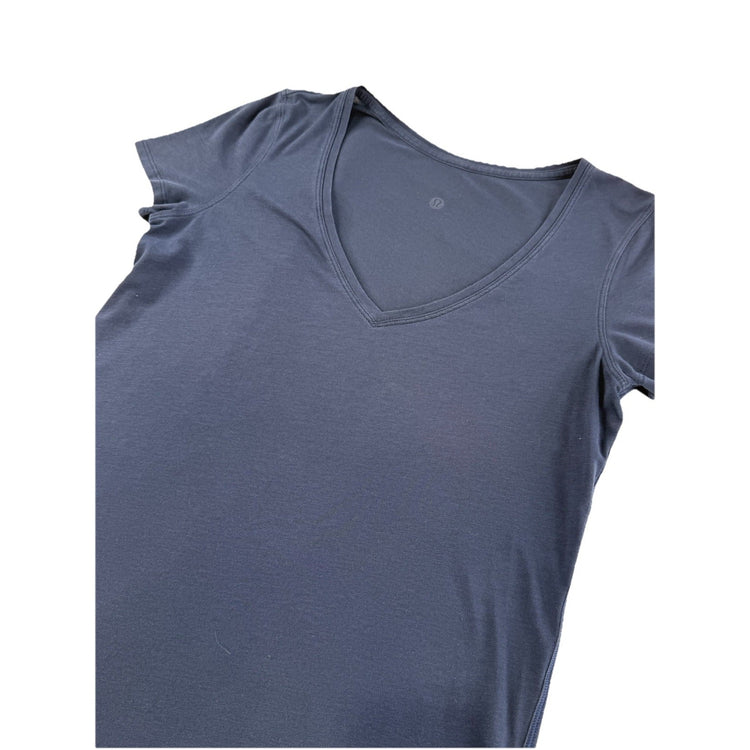 Lululemon Navy Blue V-neck Short Sleeve T-shirt