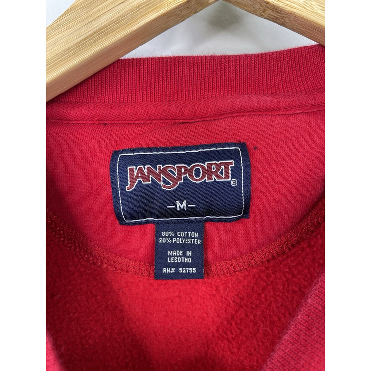 Men’s Red Jansport Red Univesity Of Houston Embroidered Pullover Sweatshirt Sz M