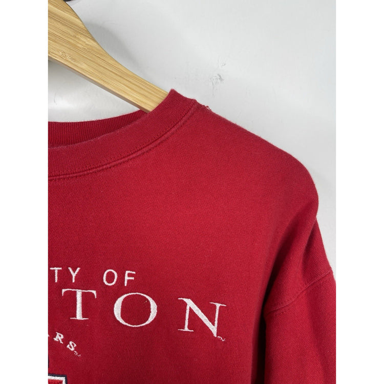 Men’s Red Jansport Red Univesity Of Houston Embroidered Pullover Sweatshirt Sz M