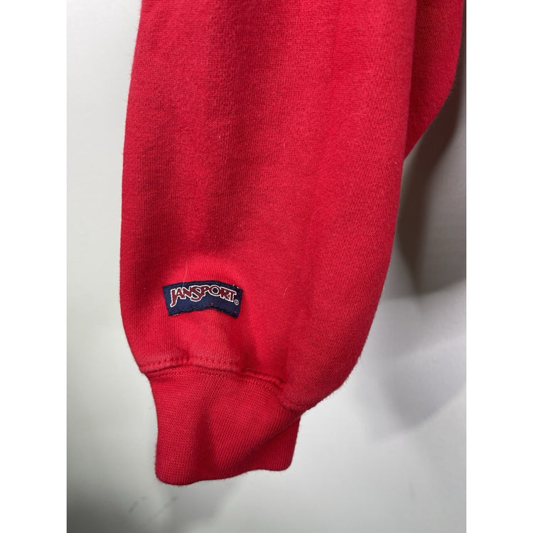 Men’s Red Jansport Red Univesity Of Houston Embroidered Pullover Sweatshirt Sz M