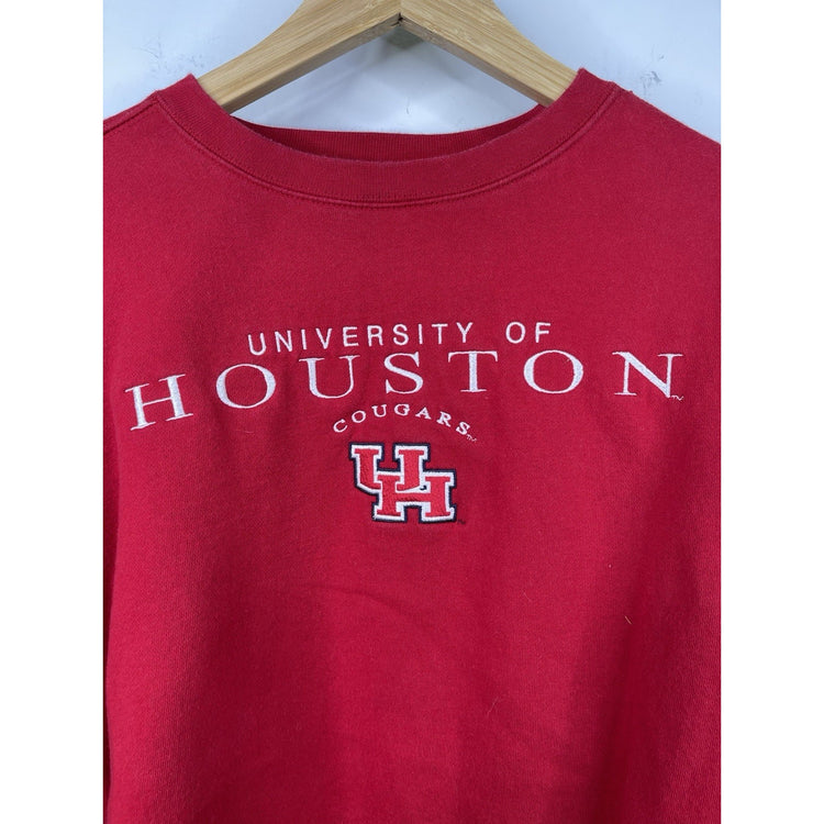 Men’s Red Jansport Red Univesity Of Houston Embroidered Pullover Sweatshirt Sz M