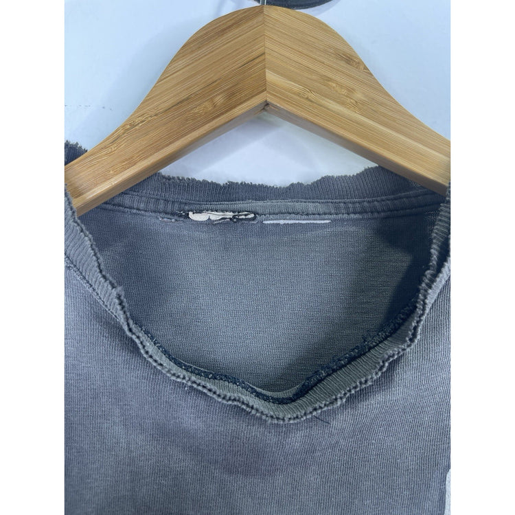 Men’s Vintage Disney Mickey Mouse Double Sided Faded Black T Shirt Sz XL