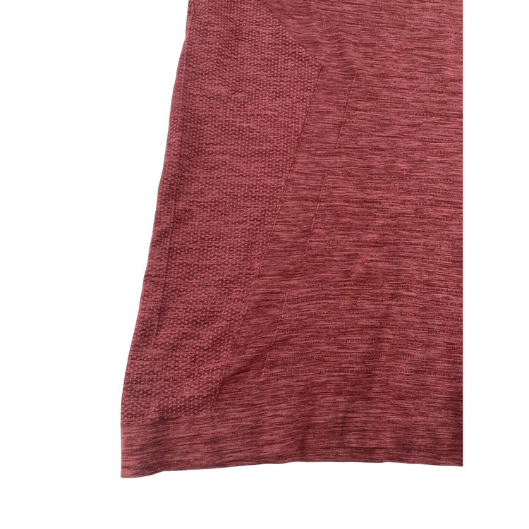 Mens Alphalete Performance Red Seamless Athletic Gym Workout Tee Size M