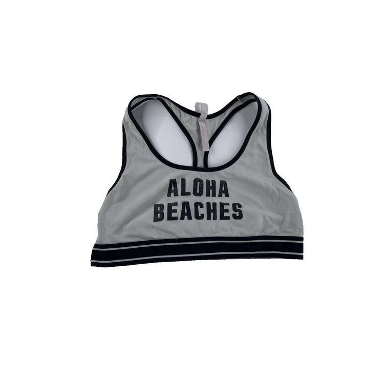Womens Victoria’s Secret PINK Black & White ‘Aloha Beaches’ Sports Bra Size L