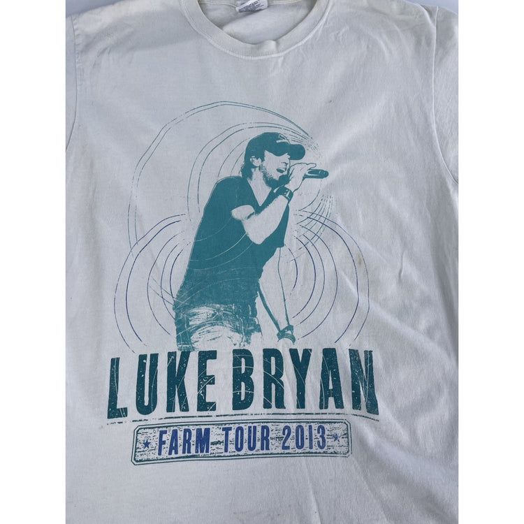 Mens C | Port And Company Luke Bryant “Farm Tour 2013” T-Shirt Size L