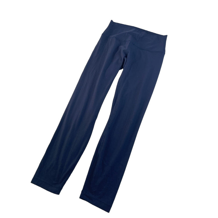 Women's Lululemon High-Rise Ribbed Athletic Leggings Navy Blue Size 8