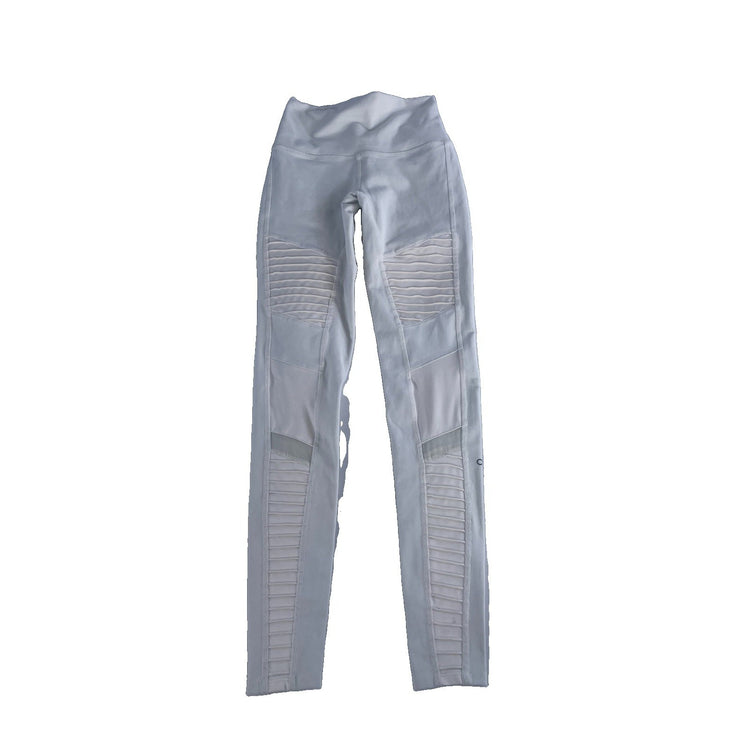 Womens Alo White High Wasted Quilted Panel Leggings Size XS