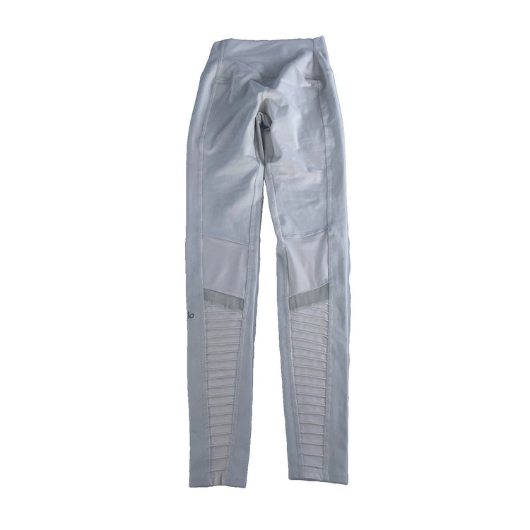 Womens Alo White High Wasted Quilted Panel Leggings Size XS